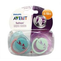 Avent Fashion Soothers 2 Pack 6-18m