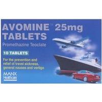 Avomine 25mg Tablets X 10