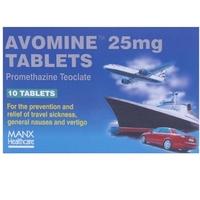 avomine 25mg 10 tablets