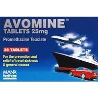 avomine 25mg tablets 28s