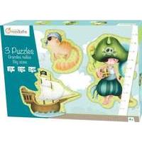 Avenue Mandarine - 3 Large Puzzles - Pirates (42433md) /games And Puzzles /pirat