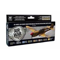 Av Vallejo Model Air Set - Us Air Corps Mto WWII (x8)