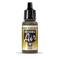 Av Vallejo Model Air 17ml - Us Olive Drab