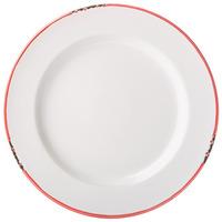 avebury red rim plate 10inch 26cm case of 6