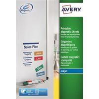 Avery (50 x 140mm) Magnetic Sign 8 Per Sheet (Pack of 40 Signs)