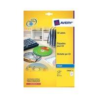 Avery Inkjet Full Face CD Quality 117mm Labels (White)