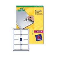 Avery L4745REV-25 White Removable Labels white - 96 x 63 5 [Pack 200]