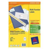 avery 3666 white multifunction copier label 381x212mm pack 6500