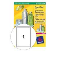 avery l7784 25 clear crystal clear labels pack 25