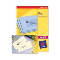 Avery L7553-25 Mini Laser Labels (22 x 12.7mm) Clear (Pack of 1200 Labels)