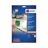 avery quickclean single sided matt business cards white pack of 250 la ...