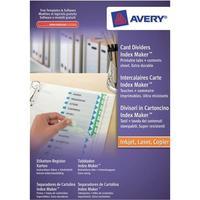 Avery IndexMaker Divider Set Punched 6-Part Ref 01638061