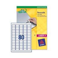 Avery L4732REV-25 Removable Mini Labels (35.6 x 16.9mm) White (Pack of 2000 Labels)