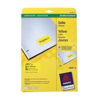 avery l6035 20 yellow coloured labels yellow pack 480