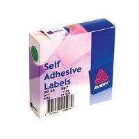 Avery 24-507 Green Coloured Labels in Dispensers [Pack 1120]