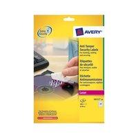 avery l6113 20 white security labels tamper proof pack 960