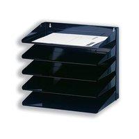 avery letter rack 5 tier steel w380xd230xh335mm black ref 605sblk