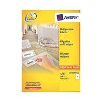 Avery L4736REV-25 Removable Mini Labels (45.7 x 21.2mm) White (Pack of 1200 Labels)