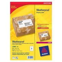 Avery L7992-25 Weatherproof Shipping Labels (99.1 x 57mm) White (Pack of 250 Labels)