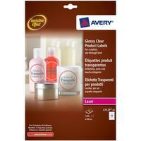 avery glossy clear round labels l7127 10