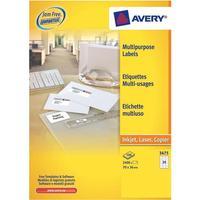 avery 70x36mm copier labels white 24 per sheet 600 labels