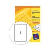 Avery (A4) 210x297mm Copier Labels (White) 1 Per Sheet