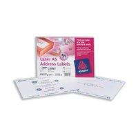 avery l30063 20 white a5 laser addressing labels pack 40