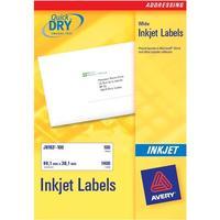 avery quick dry addressing labels inkjet 14 per sheet 991x381mm white  ...