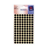 avery 8mm diameter round black labels 520 labels