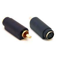 avo gold plated rca male to s video female adapter