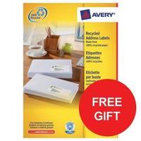 Avery LR7163-100 QuickPEEL Recycled Address Labels Pack of 1400 Labels