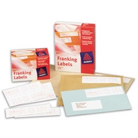 avery fl01 adhesive franking label double all machines pack of 1000