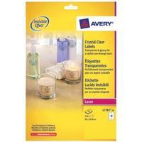avery l7783 25 clear crystal clear labels pack of 250 l7783 25