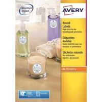 Avery A4 Permanent Round Labels 40mm Diameter 2400 Labels L3415-100