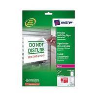 Avery L7080-10 Removable Self-Cling Signs Pack of 10 L7080-10