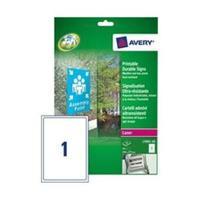 Avery 190 x 275mm Durable Signs Permanent Pack of 10 Signs L7091-10