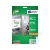 Avery L7086-10 Self-Laminating Adhesive Removable Signs Pack of 20