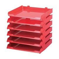 Avery Standard A4 Paperstack Self-Stacking Letter Tray Red 5336RED