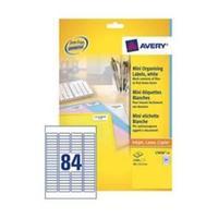 Avery L7656-25 Mini Organising Labels White 46 x 11.1mm Pack of 2100