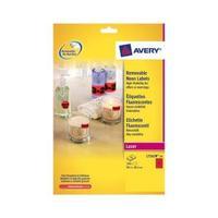 Avery L7263-25 99.1 x 38.1mm High Visibility Laser Labels - Neon