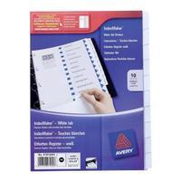 Avery IndexMaker A4 Punched Dividers 10-Part White 01812061.UK