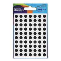 Avery 8mm Self Adhesive Dot Stickers Black 560 Labels-CardsPackage