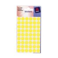 Avery 13mm Self Adhesive Dot Stickers Neon Yellow 245