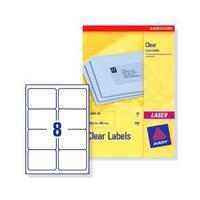 Avery L7565-25 Shipping Laser Labels 99.1 x 67.7mm Clear Pack of 200