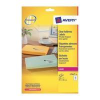 Avery QuickPEEL 99.1 x 38.1mm Addressing Labels Clear Pack of 350