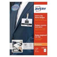 Avery L4789-10 90 x 60mm Fold and Clip Name Badges Pack of 30 Badges