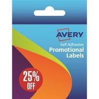 Avery 24mm Pre-Printed Labels in Dispenser with 25 Off Labels 500