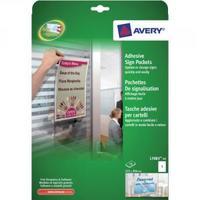 Avery Transparent Adhesive Sign Pockets Pack of 10 L7083-10