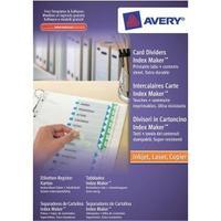 avery indexmaker a4 punched dividers 6 part 01638061uk