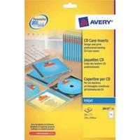 Avery J8435-25 White CD Case Insert Inkjet J8435-25